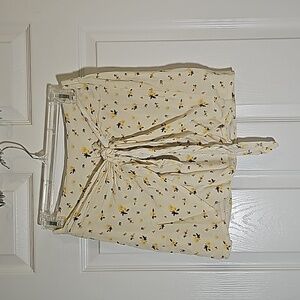 PacSun Lottie Moss Floral Lined Front Tie Skirt Size M